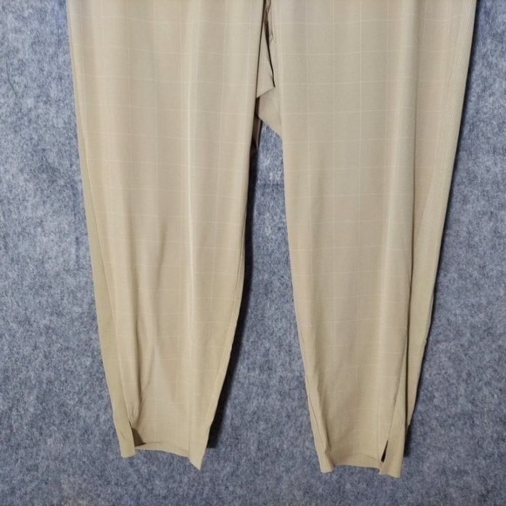 Athleta Brooklyn Pants Plus 20 Tan Windowpane Travel Stretch Tapered Pull On - Picture 4 of 11
